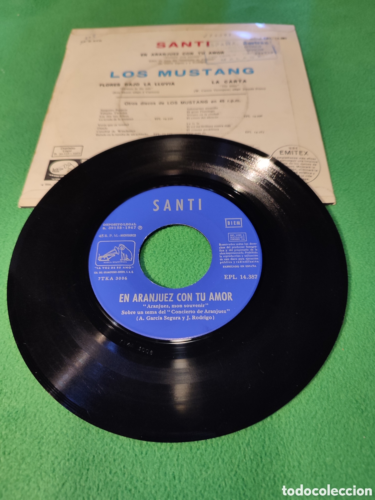 Discos de vinilo: Santi y Los Mustang - En Aranjuez con tu amor+ 2 - Foto 2