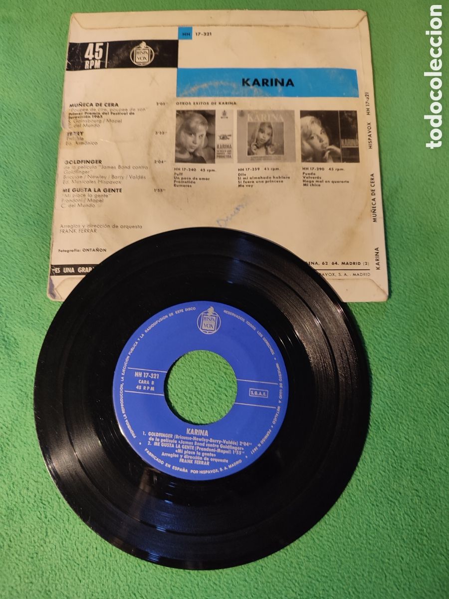 Discos de vinilo: Karina - Mu&ntilde;eca de cera + 3 - Foto 2