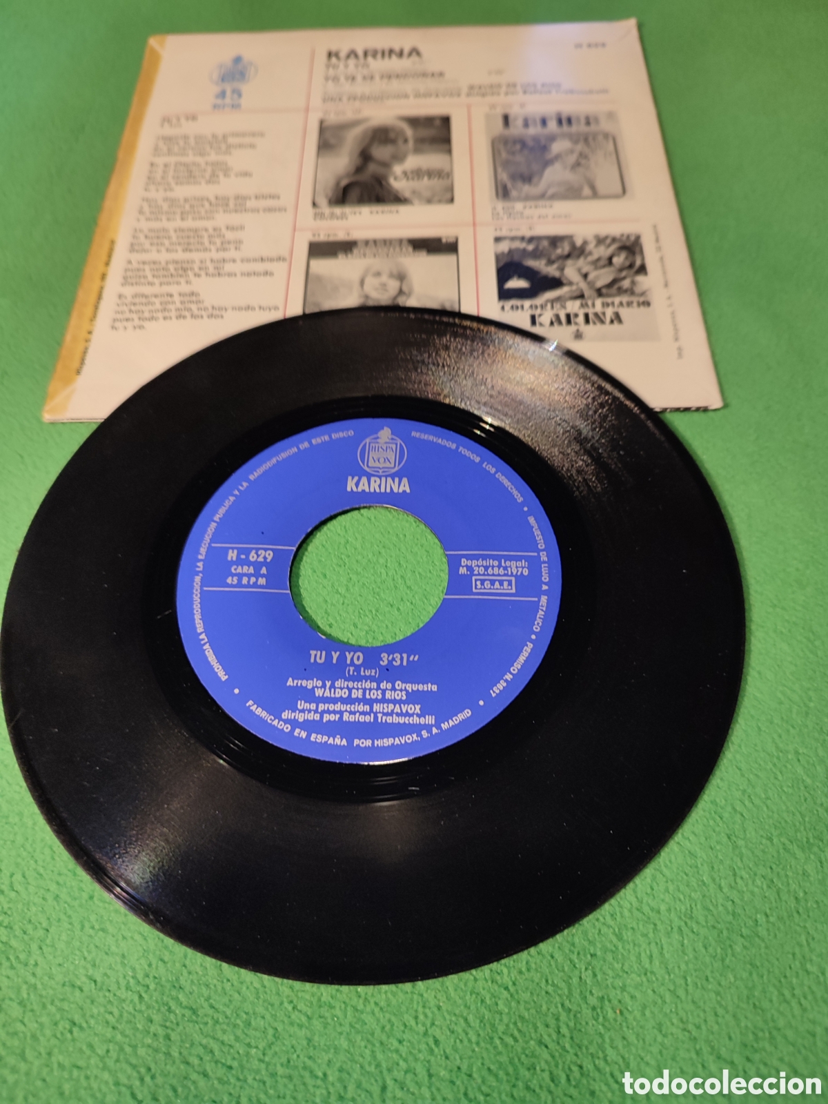 Discos de vinilo: Karina - Tu y yo - Foto 2