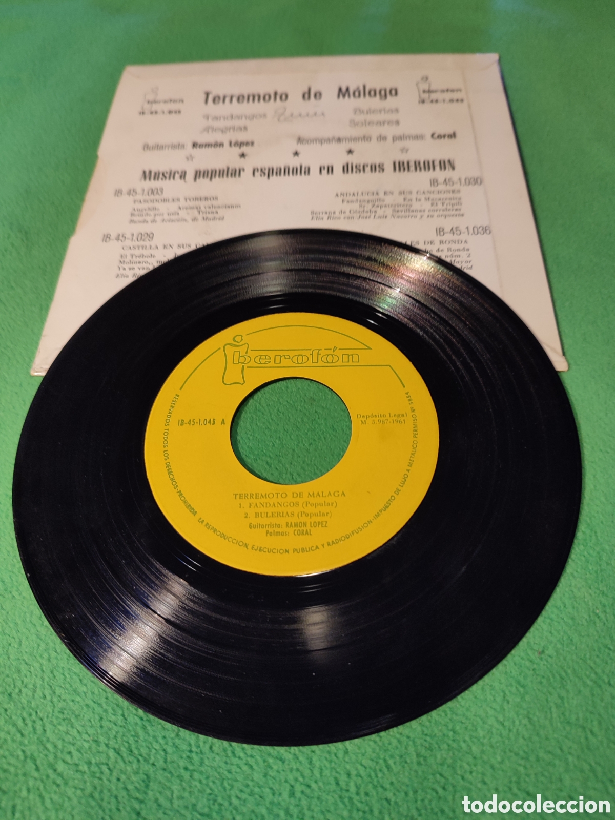Discos de vinilo: Terremoto de M&aacute;laga - Fandango+ 3 - Foto 2