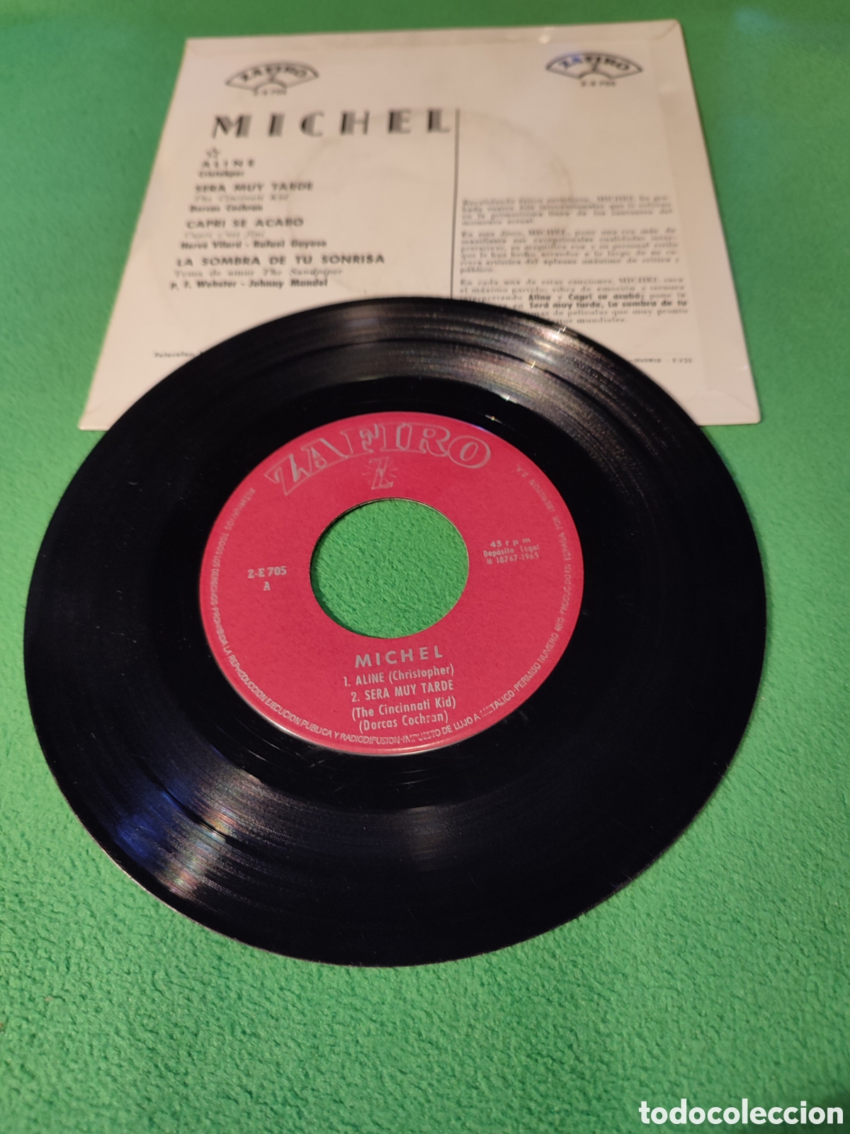 Discos de vinilo: Michel - Aline + 3 - Foto 2
