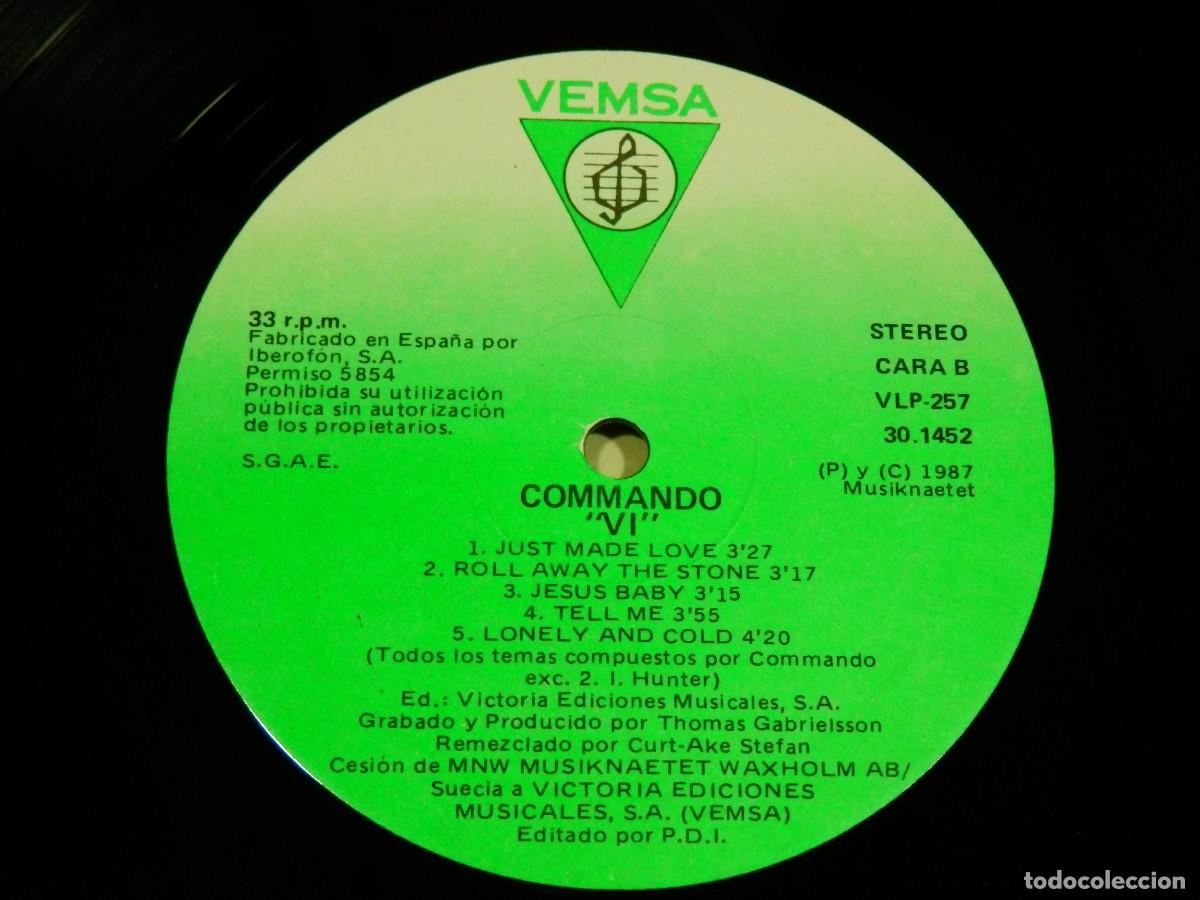 Discos de vinilo: COMMANDO * LP Vinilo * VI * Spain 1987 - Foto 2