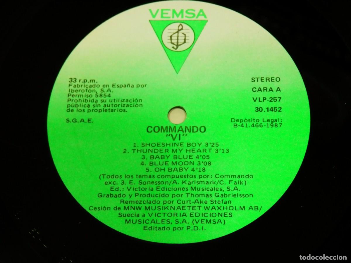 Discos de vinilo: COMMANDO * LP Vinilo * VI * Spain 1987 - Foto 4