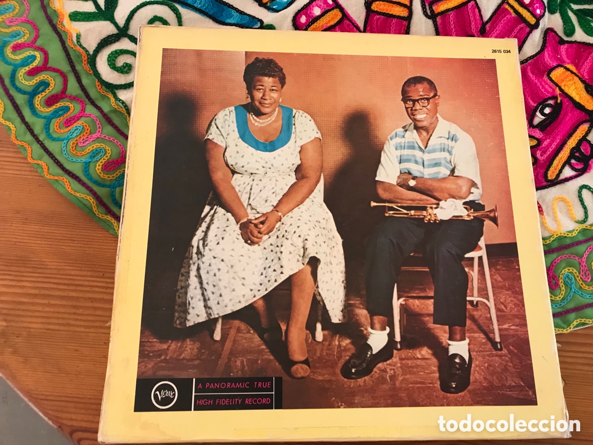 Discos de vinilo: Elle and Louis. Verve r&eacute;cords. Polydor. Par&iacute;s. Libreto y lyrics. 3 LP&rsquo;s. Box