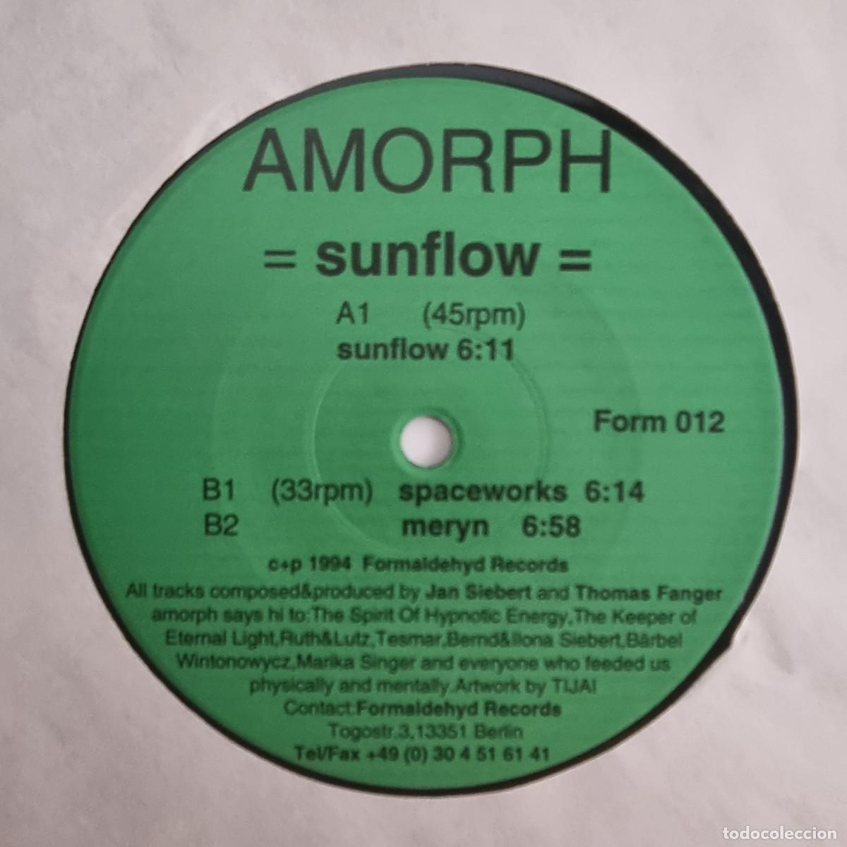 Discos de vinilo: Amorph &ndash; Sunflow. VINILO, 12&rdquo;. 1994. TRANCE. - Foto 3