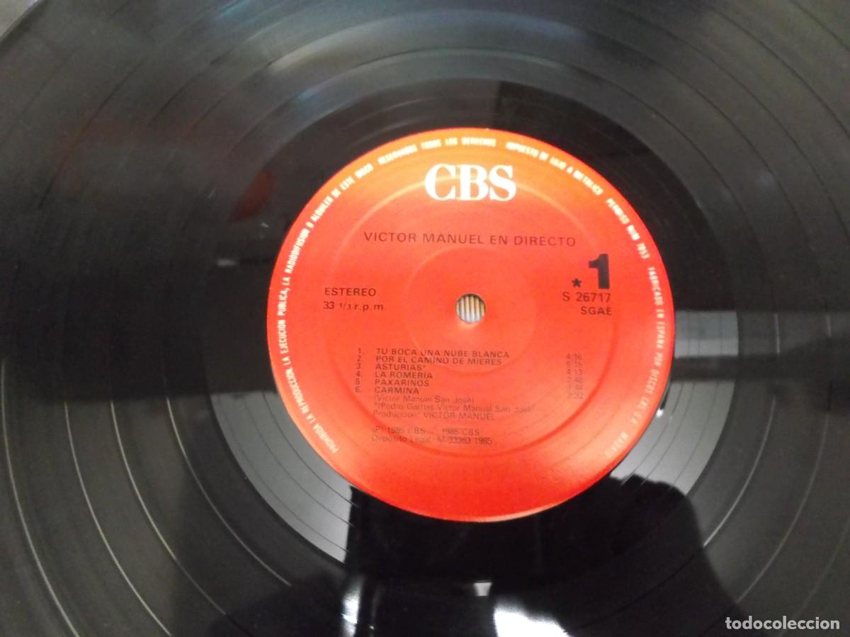 Discos de vinilo: VICTOR MANUEL (LP) EN DIRECTO A&Ntilde;O 1985 - Foto 2