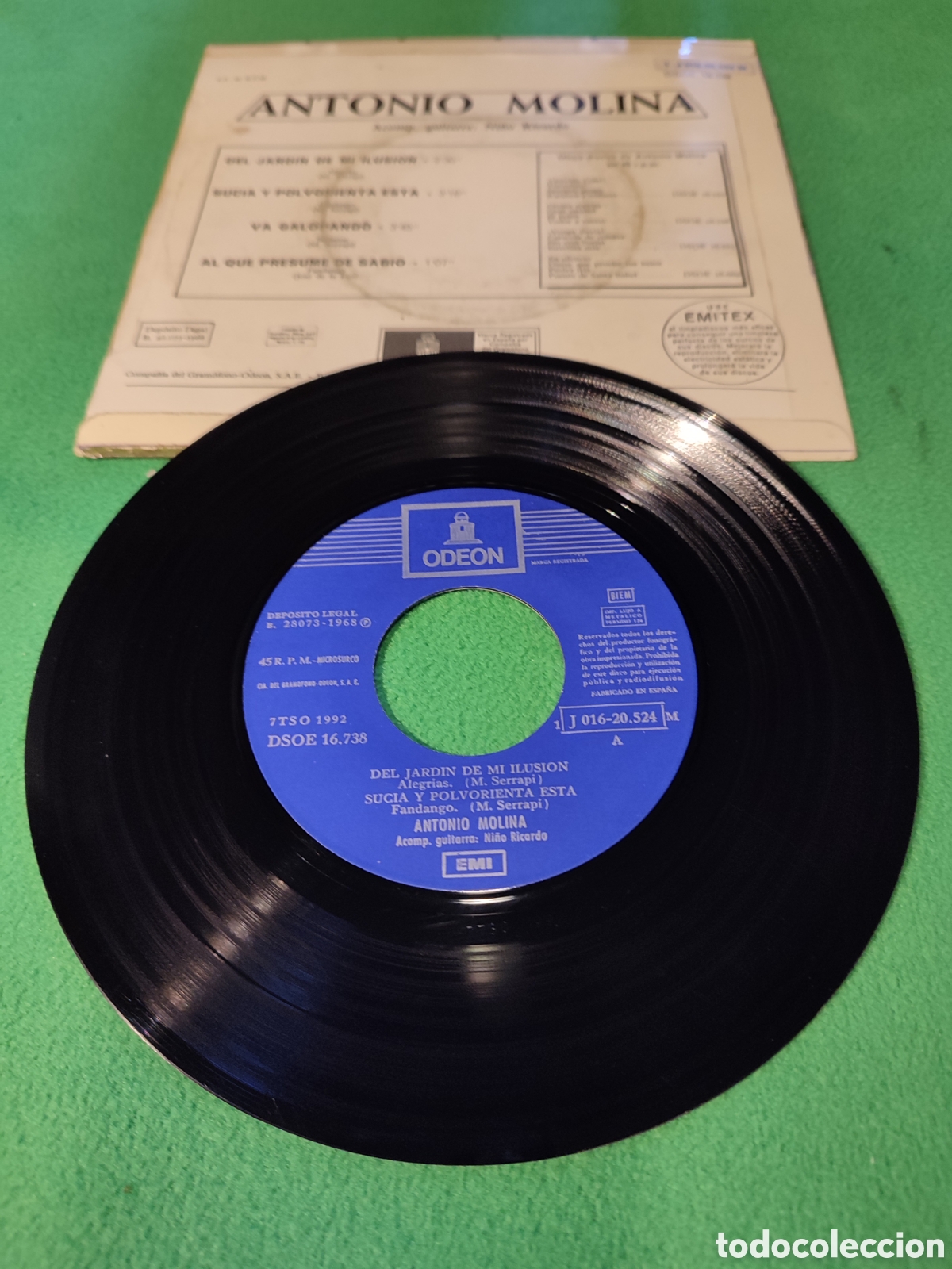 Discos de vinilo: Antonio Molina - Del jard&iacute;n de mi ilusi&oacute;n - 3 - Foto 2
