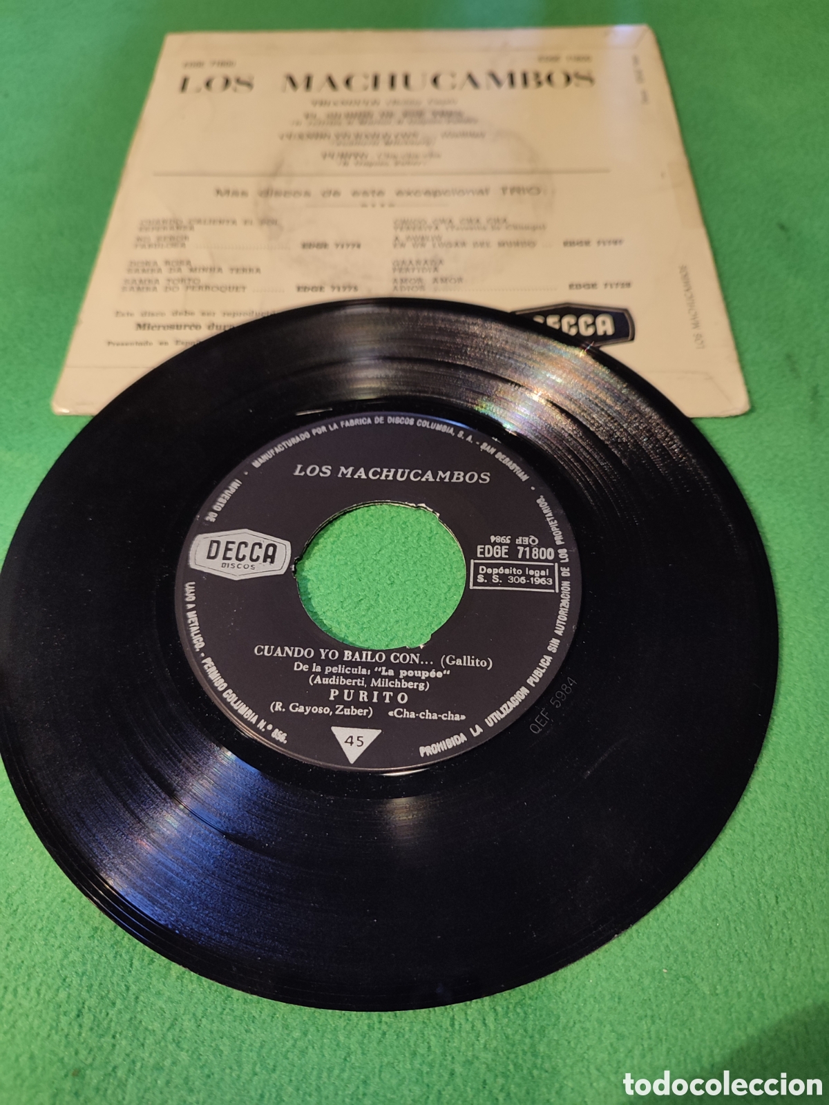Discos de vinilo: Los Machucambos - Cuando yo bailo con + 3 - Foto 2