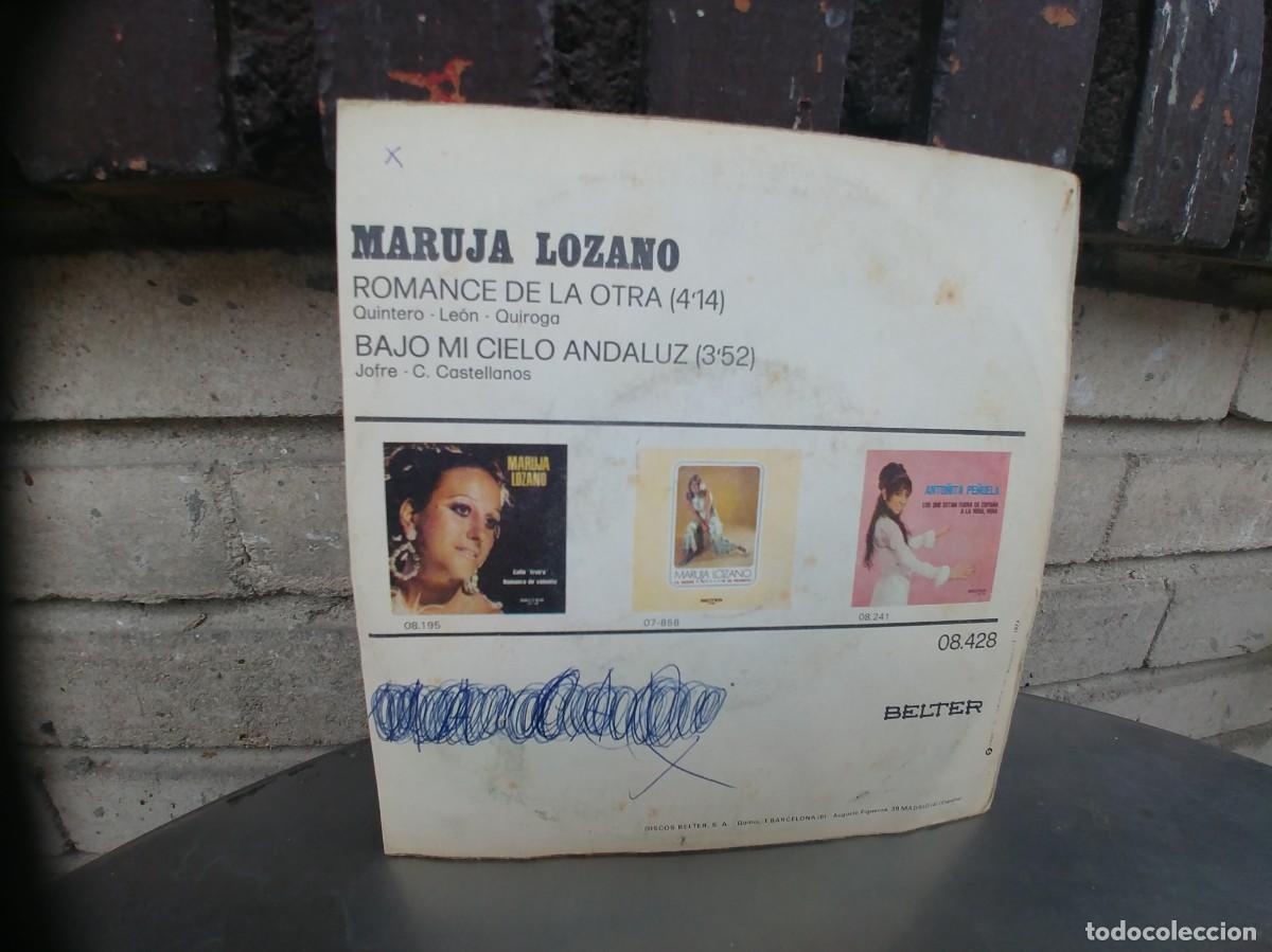 Discos de vinilo: MARUJA LOZANO-SINGLE ROMANCE DE LA OTRA - Foto 2