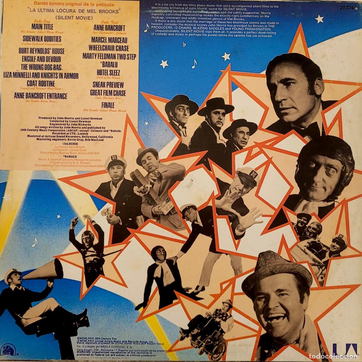 Discos de vinilo: SILENT MOVIE. JOHN MORRIS.MEL BROOKS - Foto 2