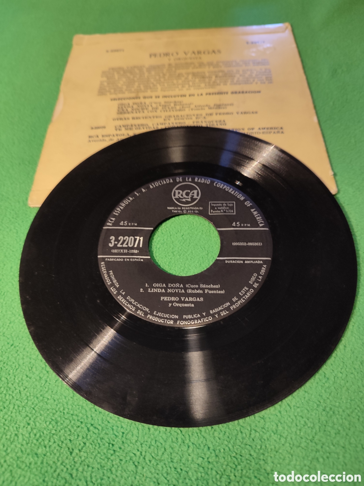 Discos de vinilo: Pedro Vargas - Oiga do&ntilde;a - Foto 2