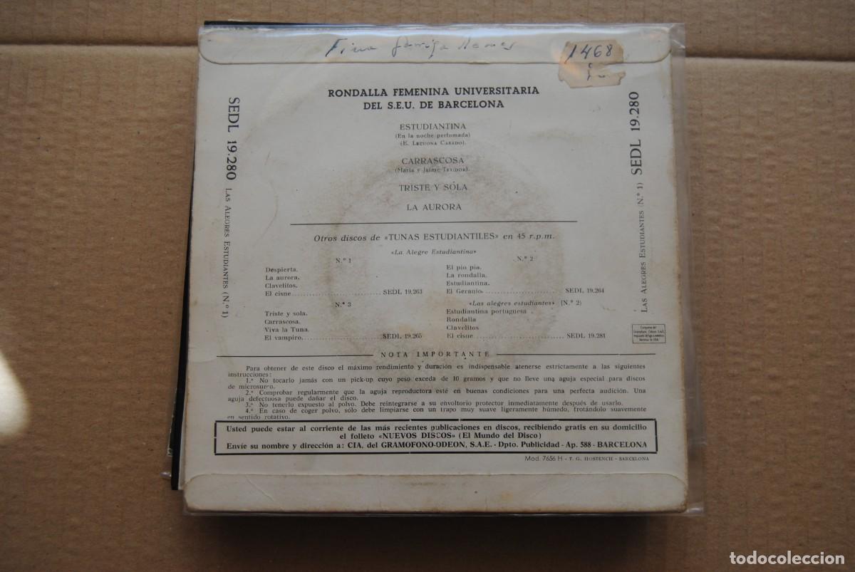 Discos de vinilo: z.- las alegres estudiantes. regal 1961. vinilo azul - Foto 2