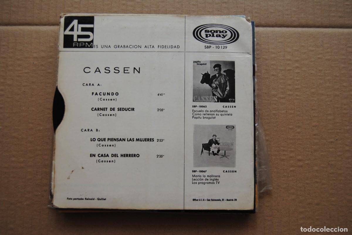 Discos de vinilo: z.- cassen . facundo. sonoplay 1968 - Foto 2