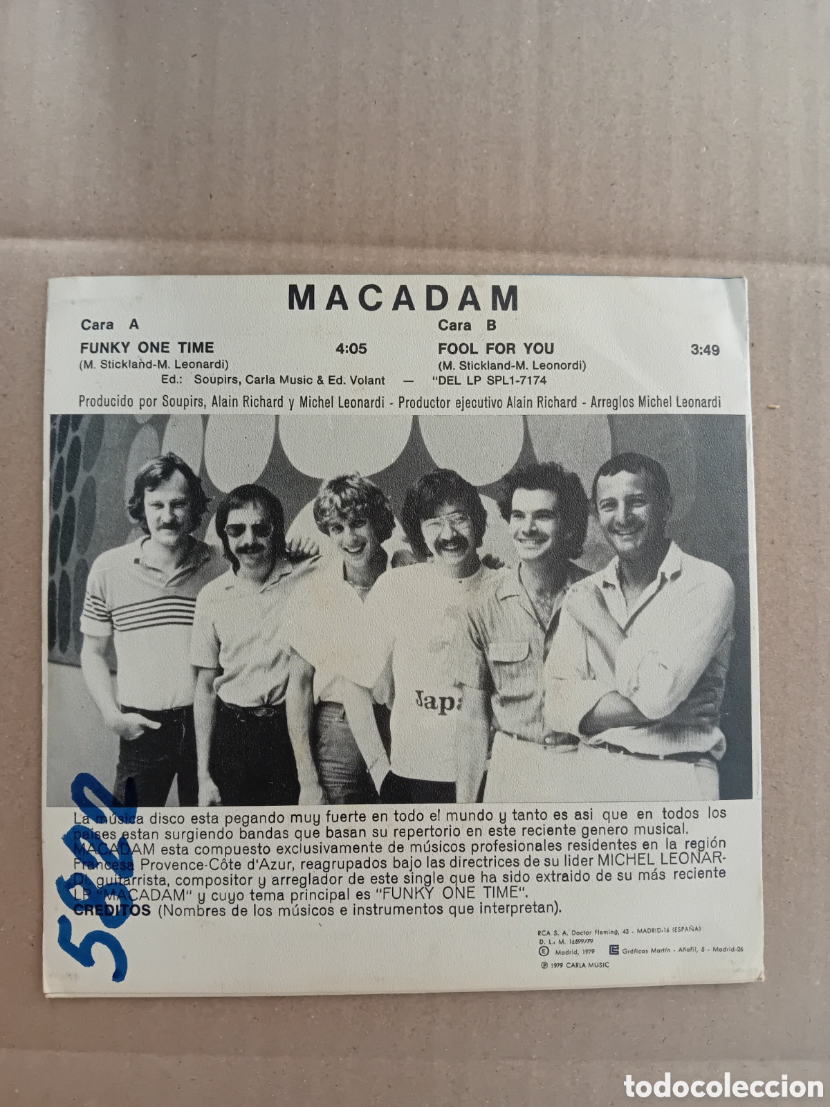Discos de vinilo: MACADAM. FUNKY ONE TIME - Foto 2