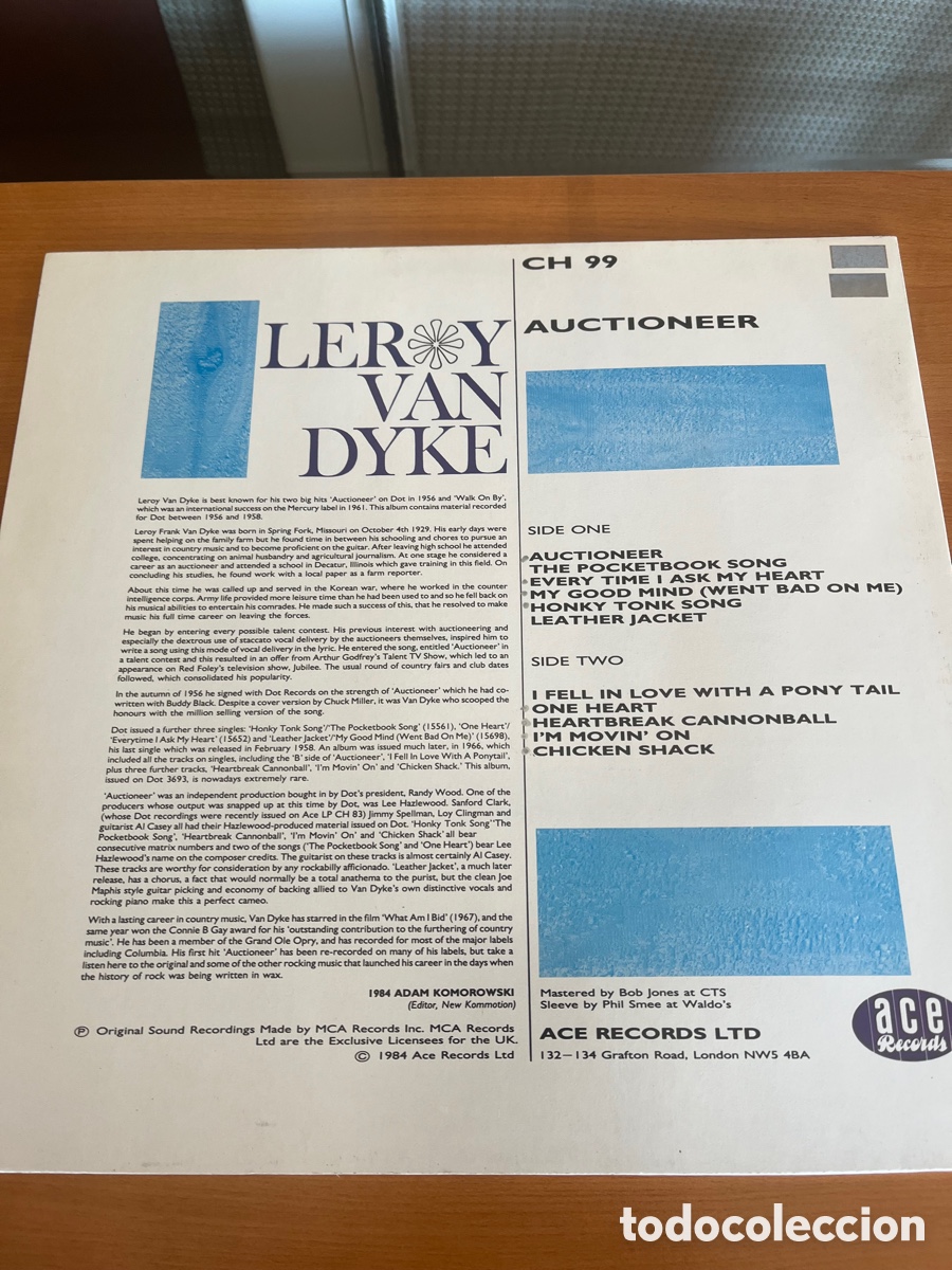 Discos de vinilo: Leron Van Dyke - Auctioneer - Foto 2