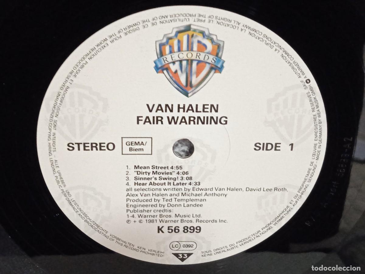 Discos de vinilo: Van Halen - Fair Warning - LP - 1981 - Germany - Foto 6