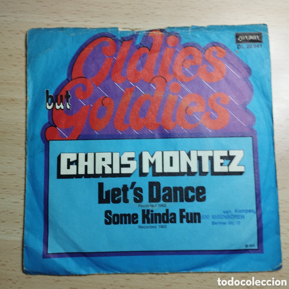 Discos de vinilo: Single 7&rdquo; Chris Montez 1972 Germany. Lets Dance + Some Kinda Fun. - Foto 1