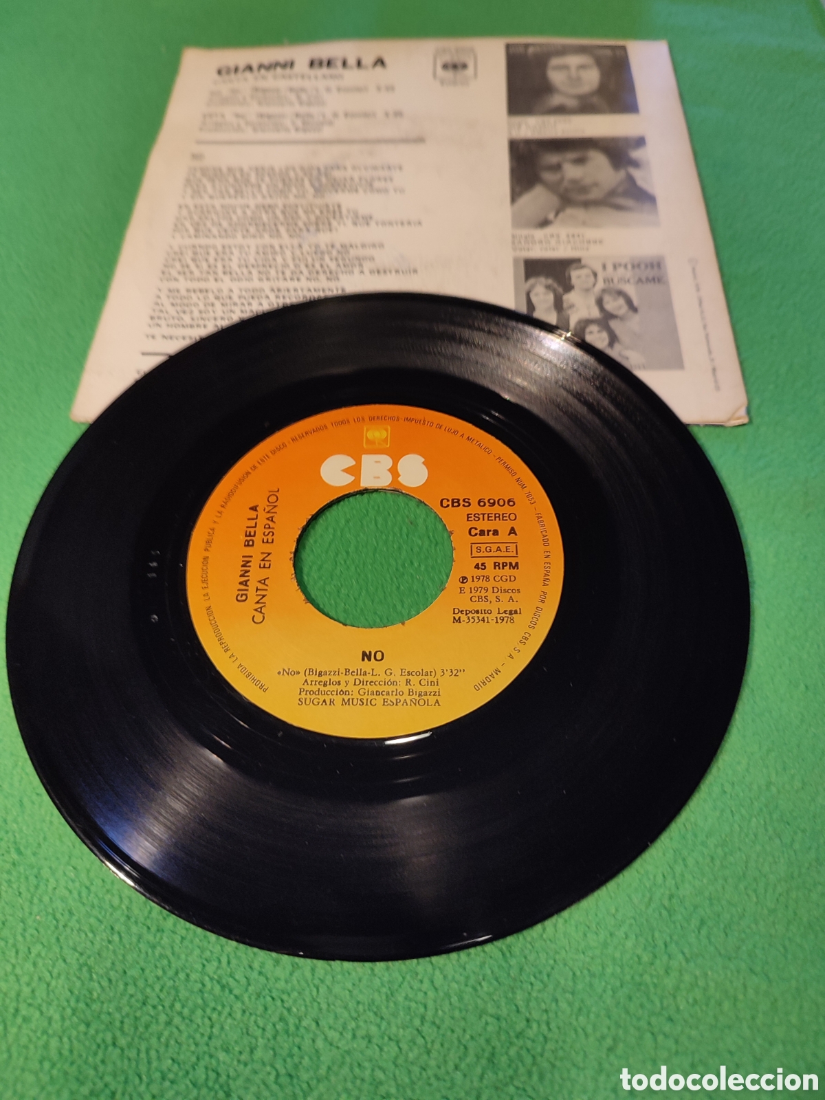 Discos de vinilo: Gianni Bella - No Single Vinilo - Foto 2