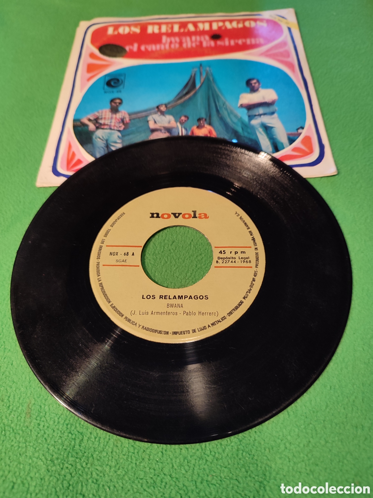 Discos de vinilo: Los Rel&aacute;mpagos - Bwana - Foto 2