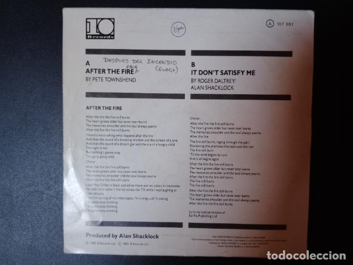 Discos de vinilo: Roger Daltrey - after the fire + It dont satisfy me - Foto 2
