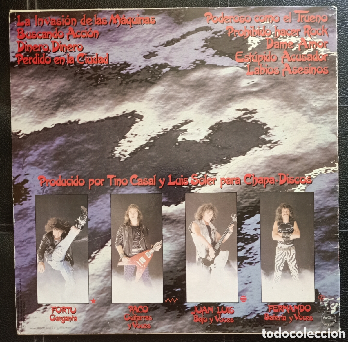Discos de vinilo: LP Vinilo - Obus - Poderosono Como El Trueno - 1982 Chapa Discos - OG Spain - Con Funda Interior - Foto 2