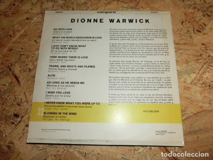 Discos de vinilo: DIONNE WARWICK - ALFIE - Foto 2