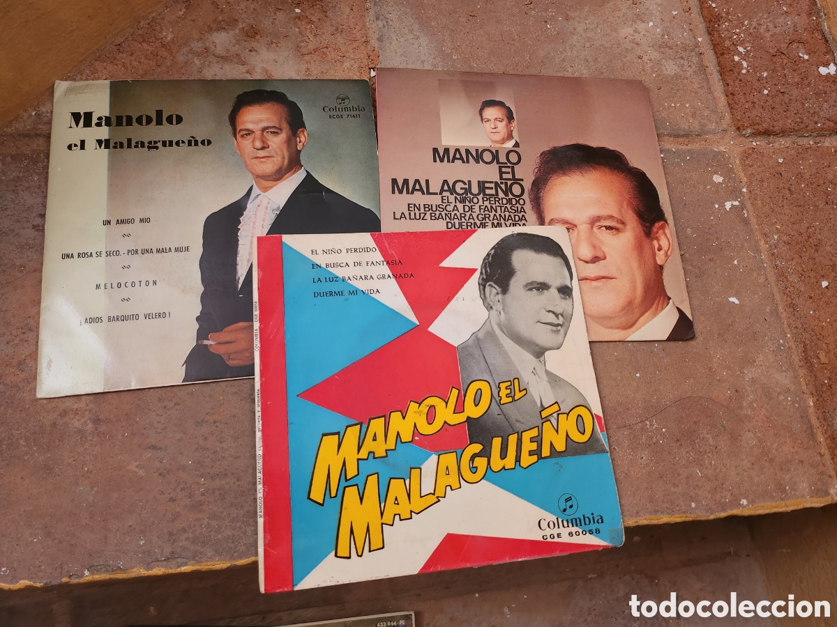 Discos de vinilo: Manolo el Malague&ntilde;o tres discos - Foto 1