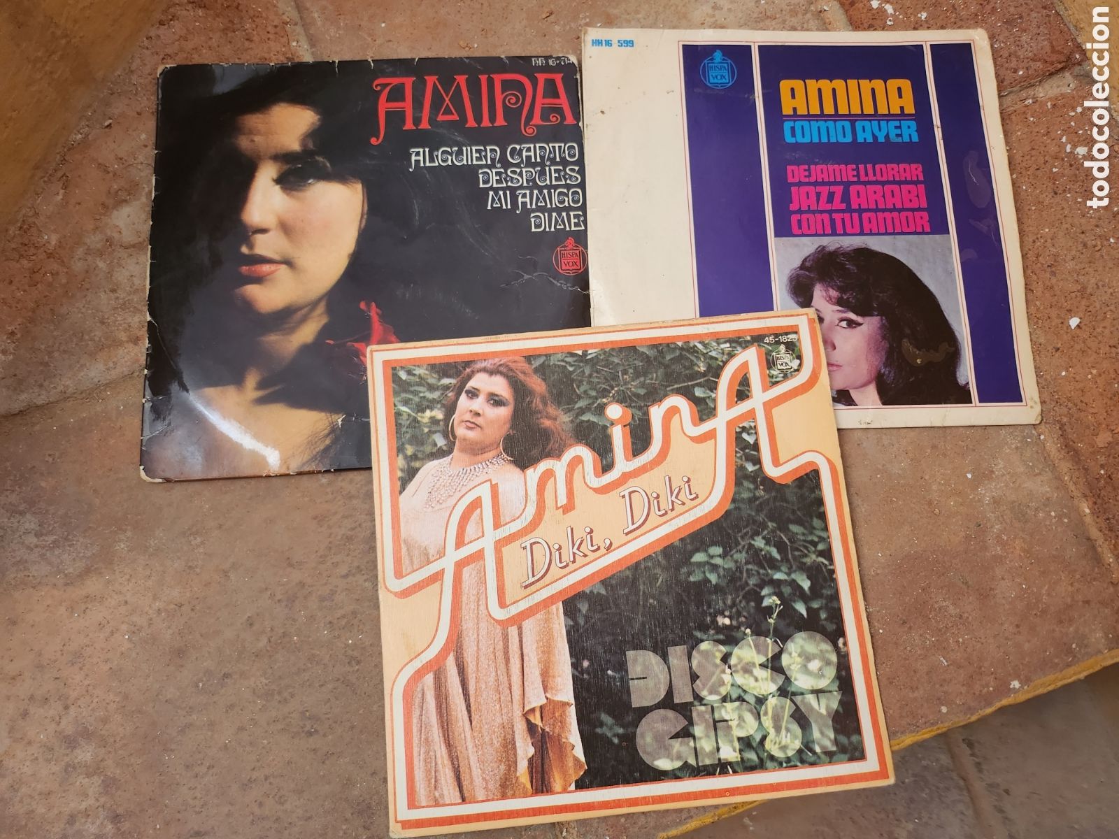 Discos de vinilo: Amina tres discos - Foto 1