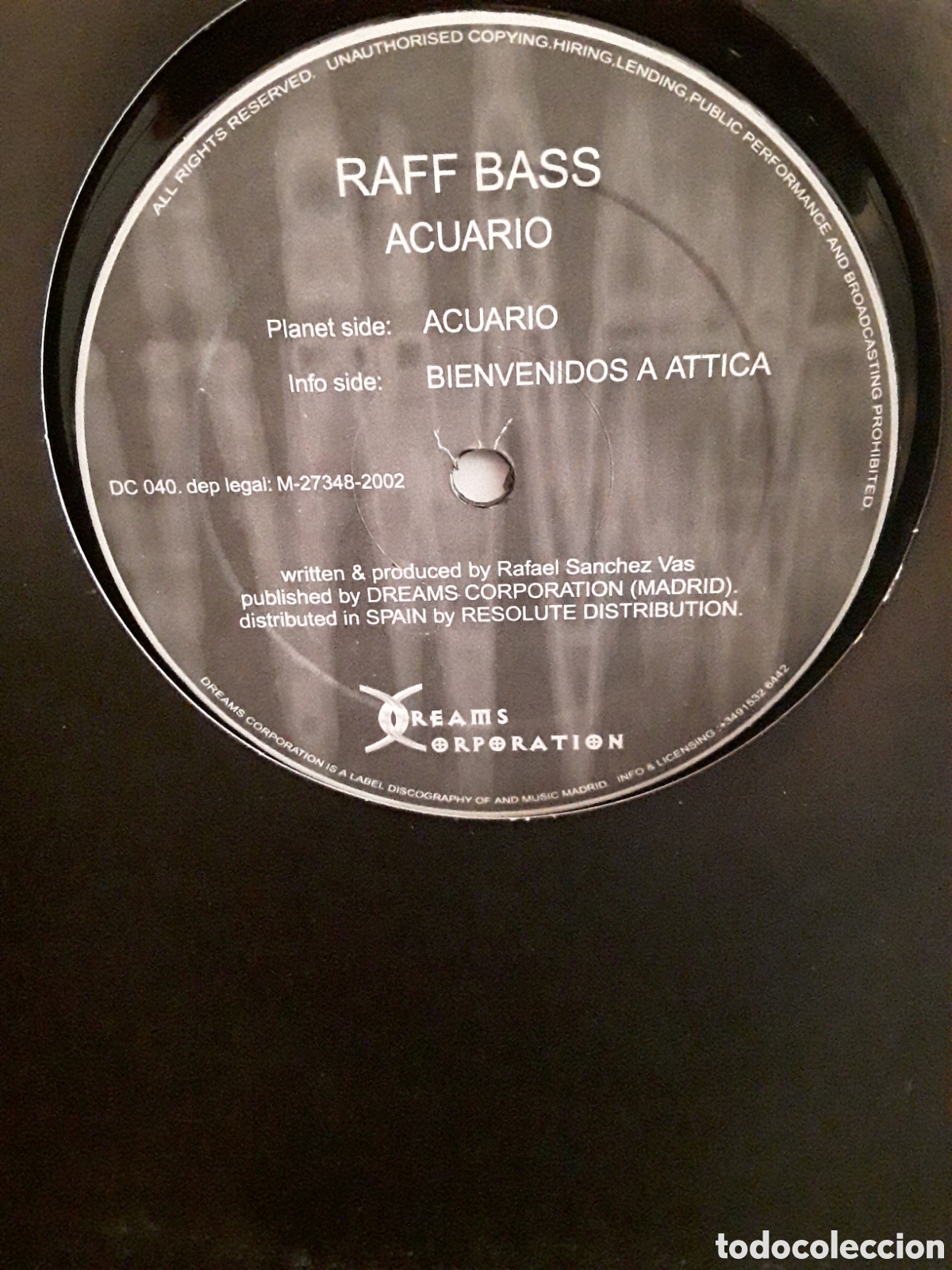 Discos de vinilo: Raff Bass &lrm;&ndash; Acuario - Foto 1
