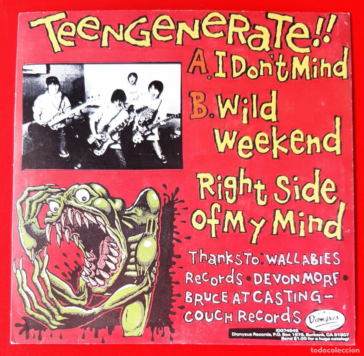 Discos de vinilo: TEENGENERATE - I DONT MIND 7&rdquo; EP. - Foto 2