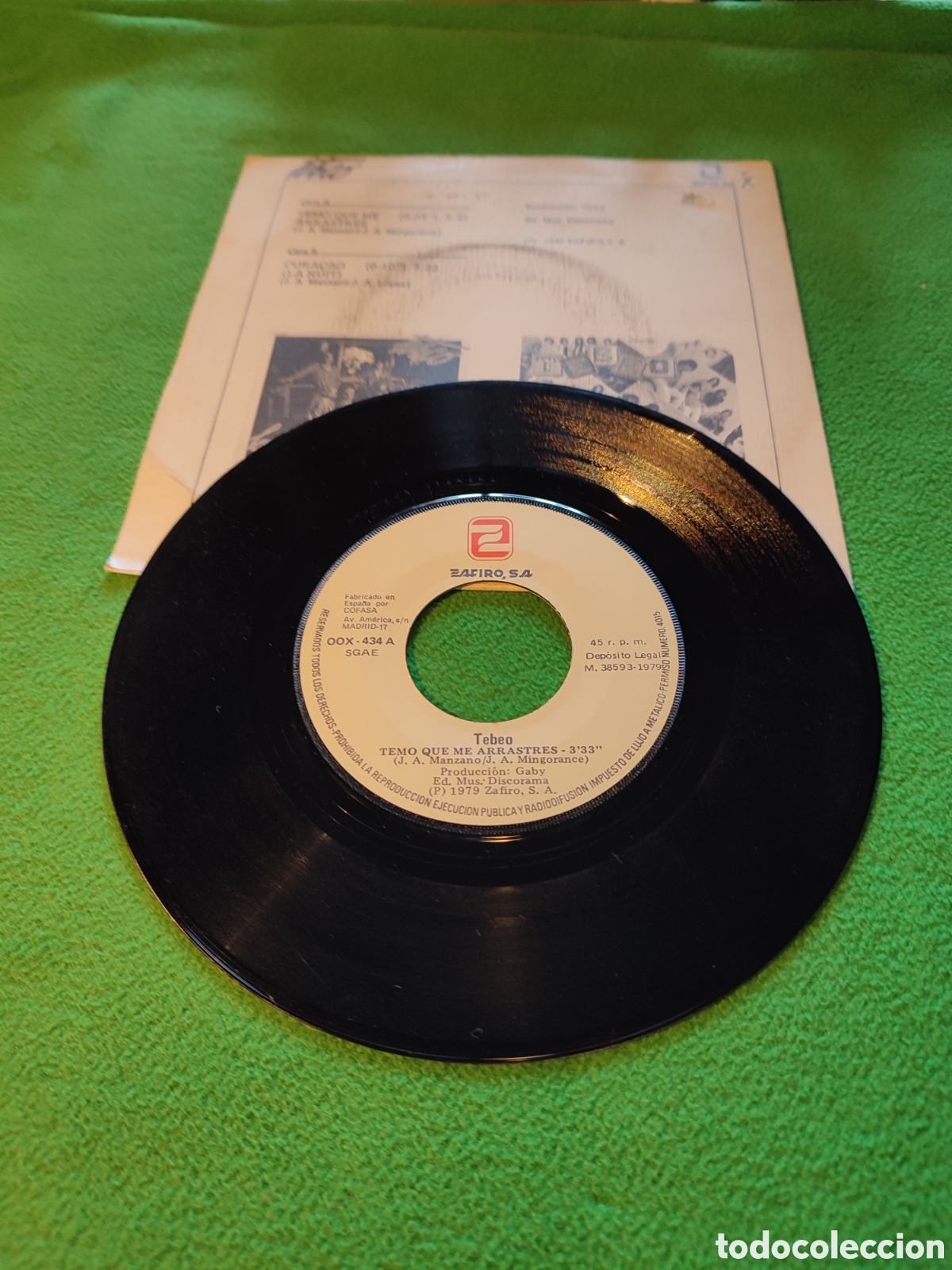 Discos de vinilo: Tebeo - Temo que me arrastres - Foto 2