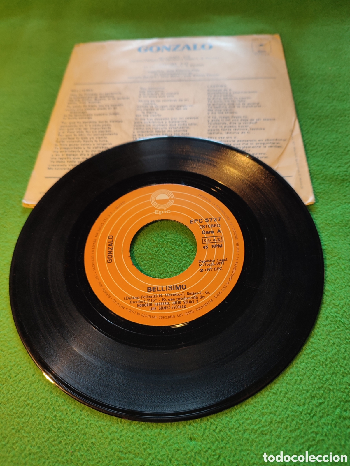 Discos de vinilo: Gonzalo - Bell&iacute;simo - Foto 2