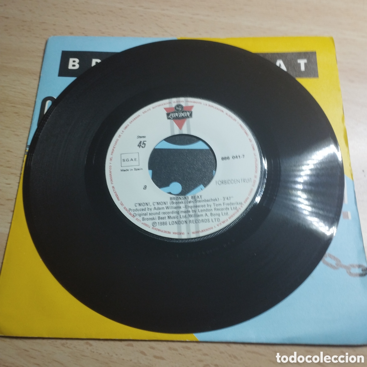 Discos de vinilo: Single 7&rdquo; Bronski Beat 1986 Cmon! Cmon! + Something special. - Foto 4