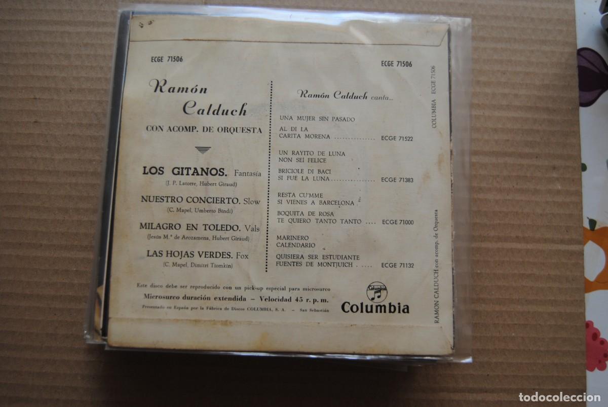 Discos de vinilo: v.- Ramon Calduch. los gitanos, etc columbia ep 1961. - Foto 2