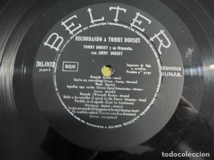 Discos de vinilo: TOMMY DORSEY - Recordando a Tommy Dorsey - Foto 5