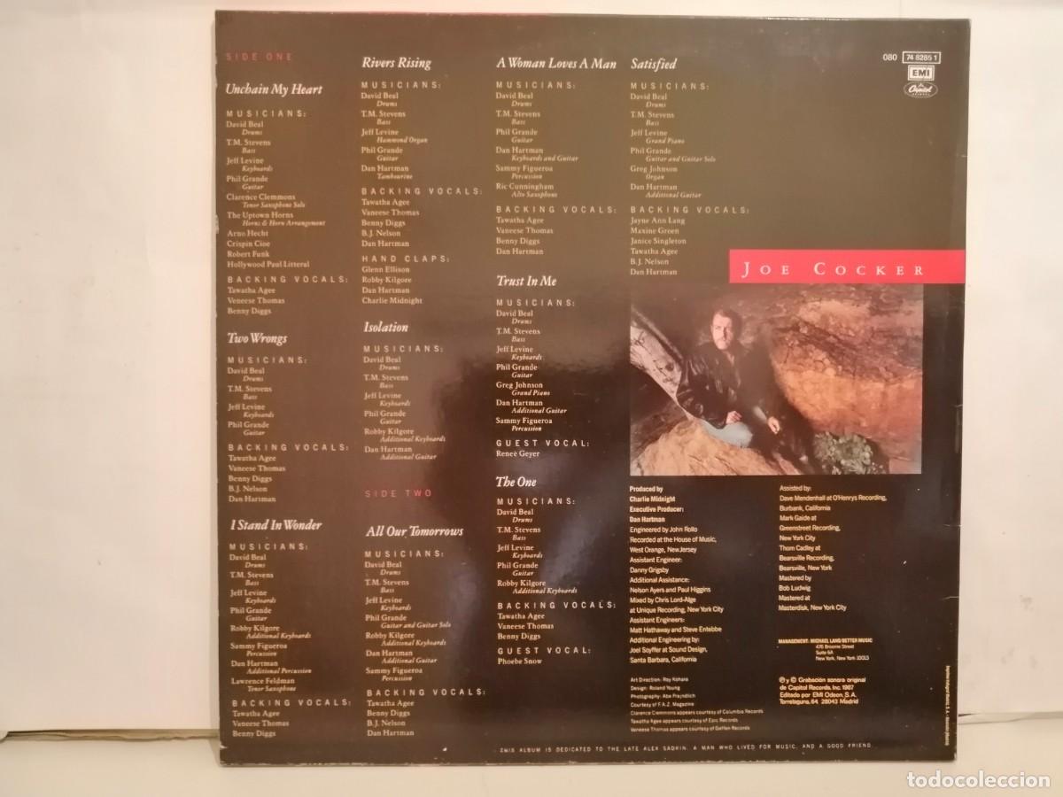 Discos de vinilo: Joe Cocker - Unchain My Heart - LP - 1987 - Foto 2