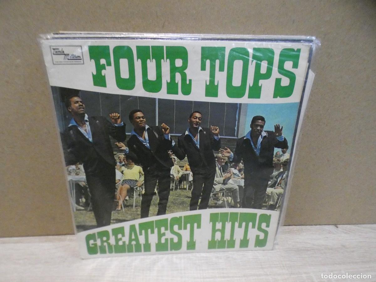 Vinyl records: cajj224 lp musica negra UK ca 1965 FOur tops greatest hits puesto muchas veces acusa cierta decencia