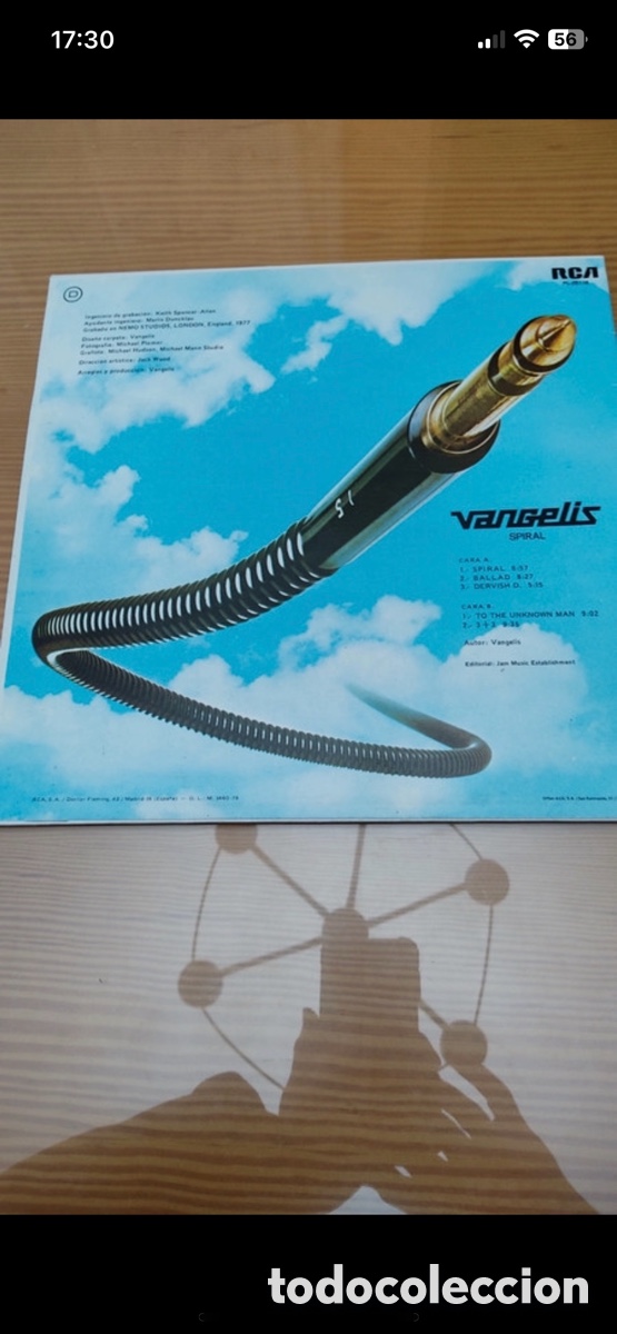 Discos de vinilo: Disco vinilo Vangelis spiral - Foto 1