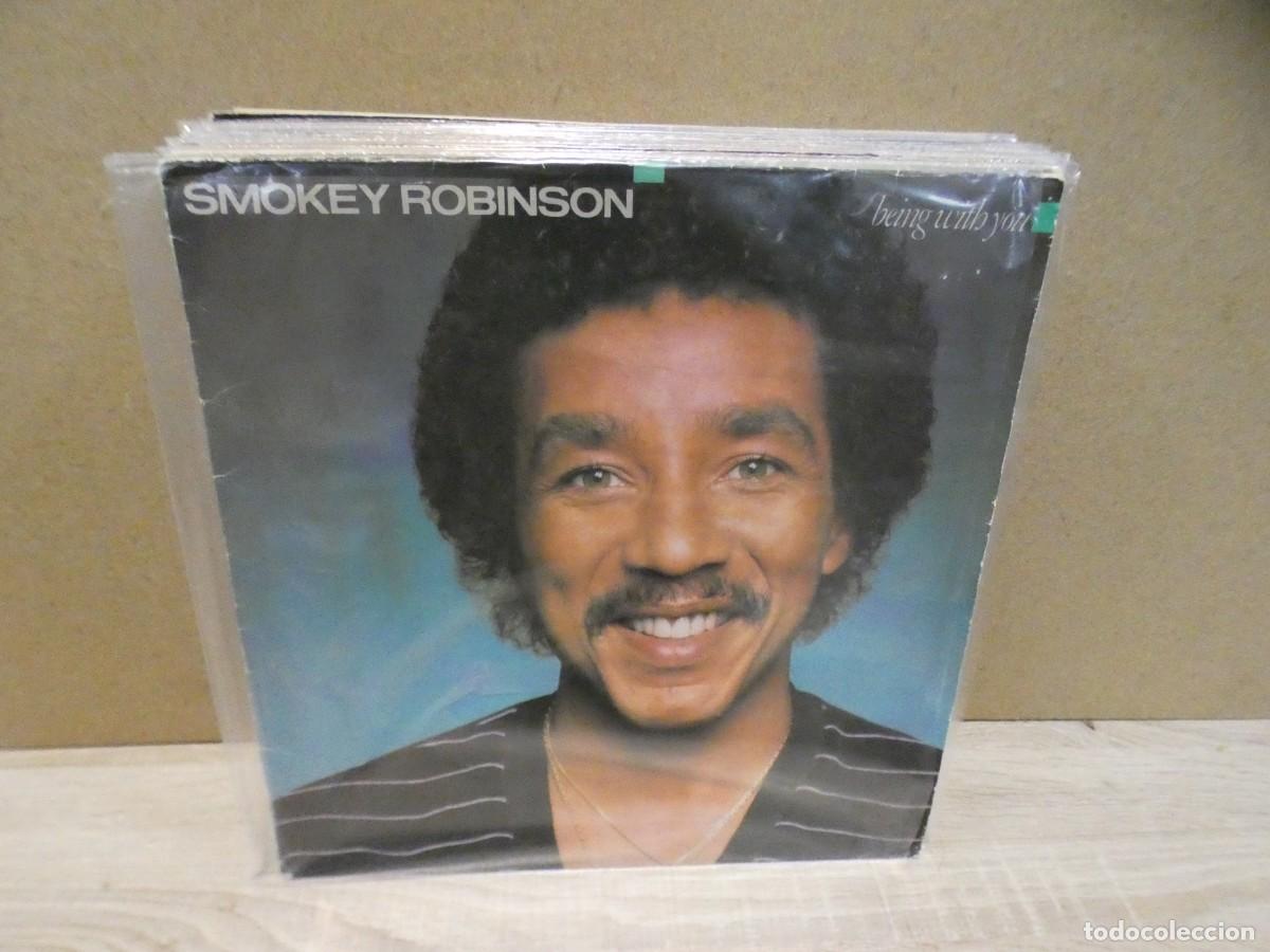 Disques de vinyle: cajj224 lp musica negra Smokey Robinson Being with you, vinilo ok ex MIracles