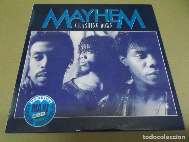 Discos de vinilo: MAYHEM (MX) CRASHING DOWN (3 TRACKS) A&Ntilde;O &ndash; 1987 - Foto 1