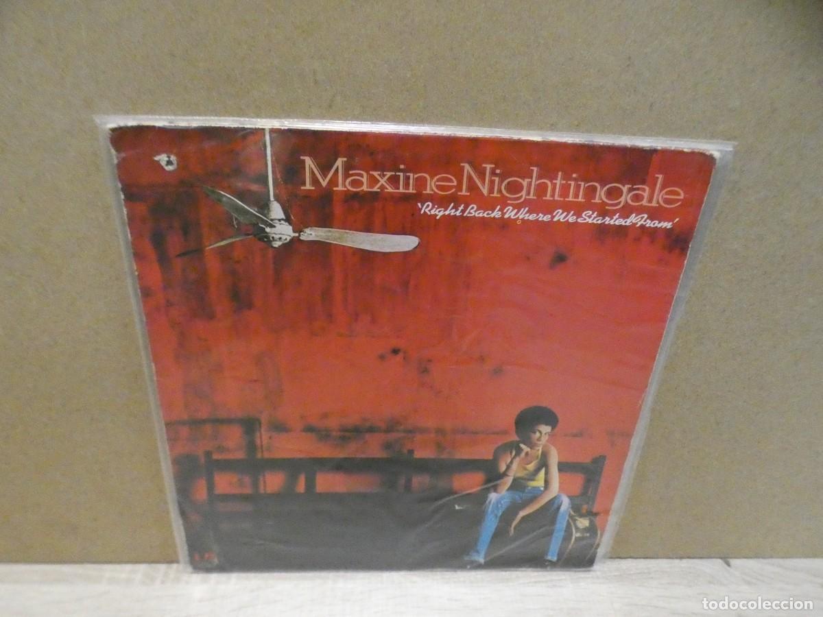 Disques de vinyle: cajj224 lp Maxine NIghtnale 1976 Usa, tapa y disco cierta fatiga, vinilo no esta mal