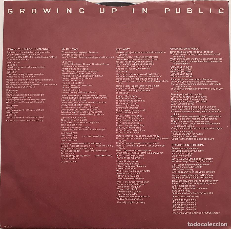 Discos de vinilo: Lou Reed &rdquo;Growing in public&rdquo; Lp. - Foto 4
