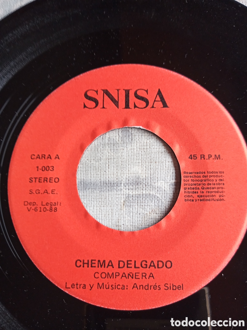 Discos de vinilo: Chema Delgado SG 7&rdquo; FIRMADO - Foto 3