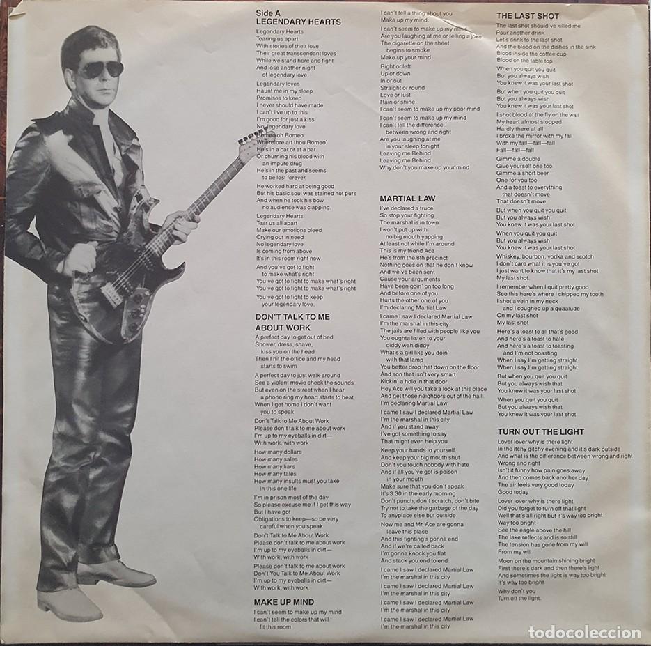 Discos de vinilo: Lou Reed &rdquo;Legendary hearts&rdquo; Lp. - Foto 4