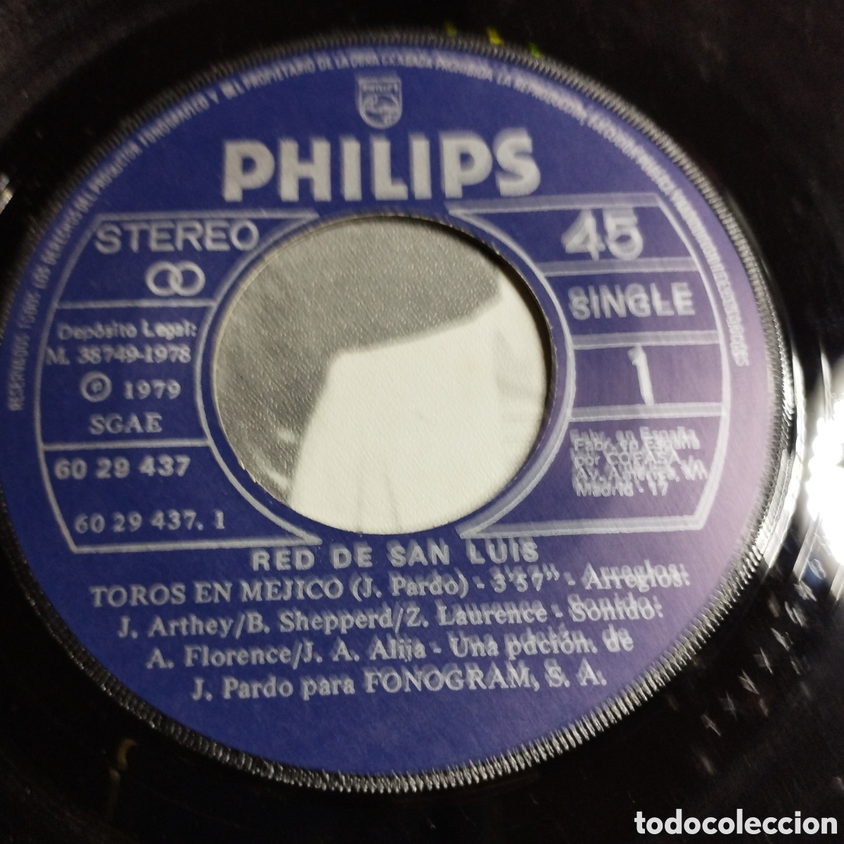 Discos de vinilo: Single 7&rdquo; Red de San Luis 1979 Toros en M&eacute;jico + Jonathan. - Foto 3