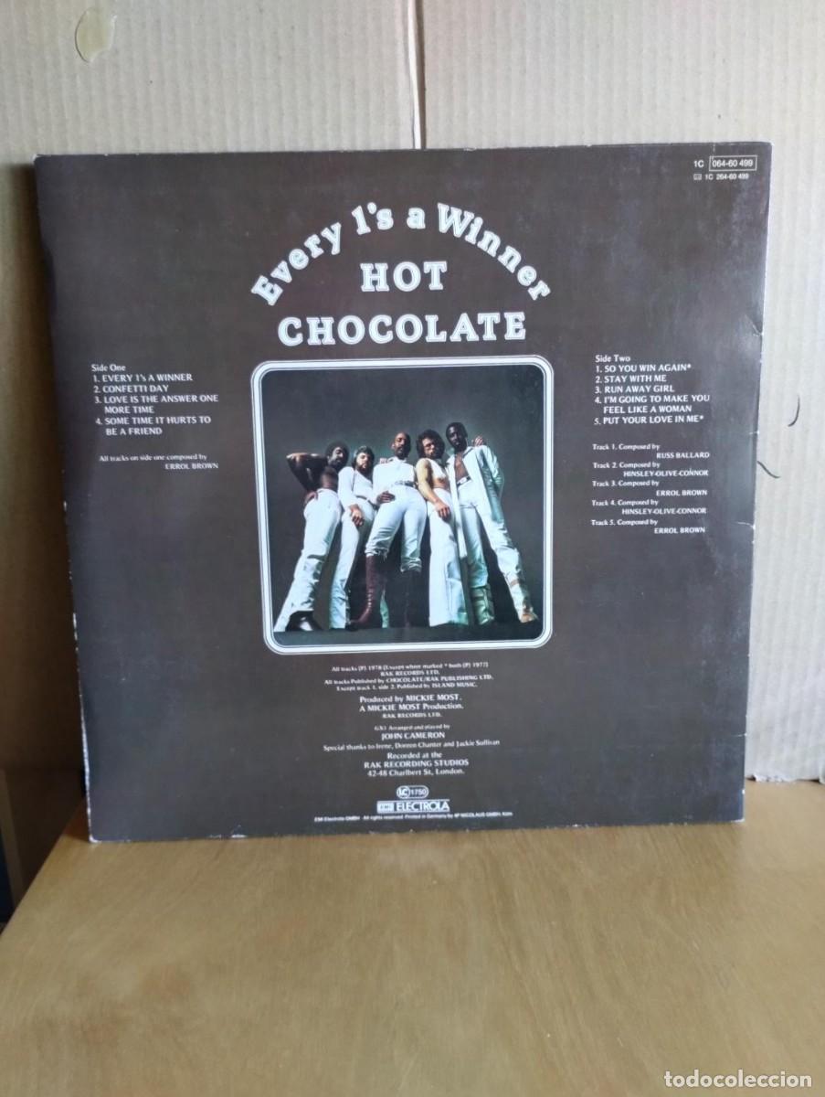 Discos de vinilo: HOT CHOCOLATE ---- EVERY 1&acute;S IS A WINNER - Foto 2
