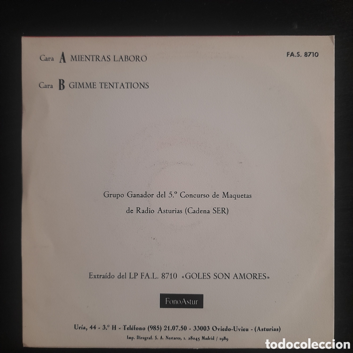Discos de vinilo: Esquil Y Los Mures &ndash; Mientras Laboro. Vinilo, 7&rdquo;, Single - Foto 2