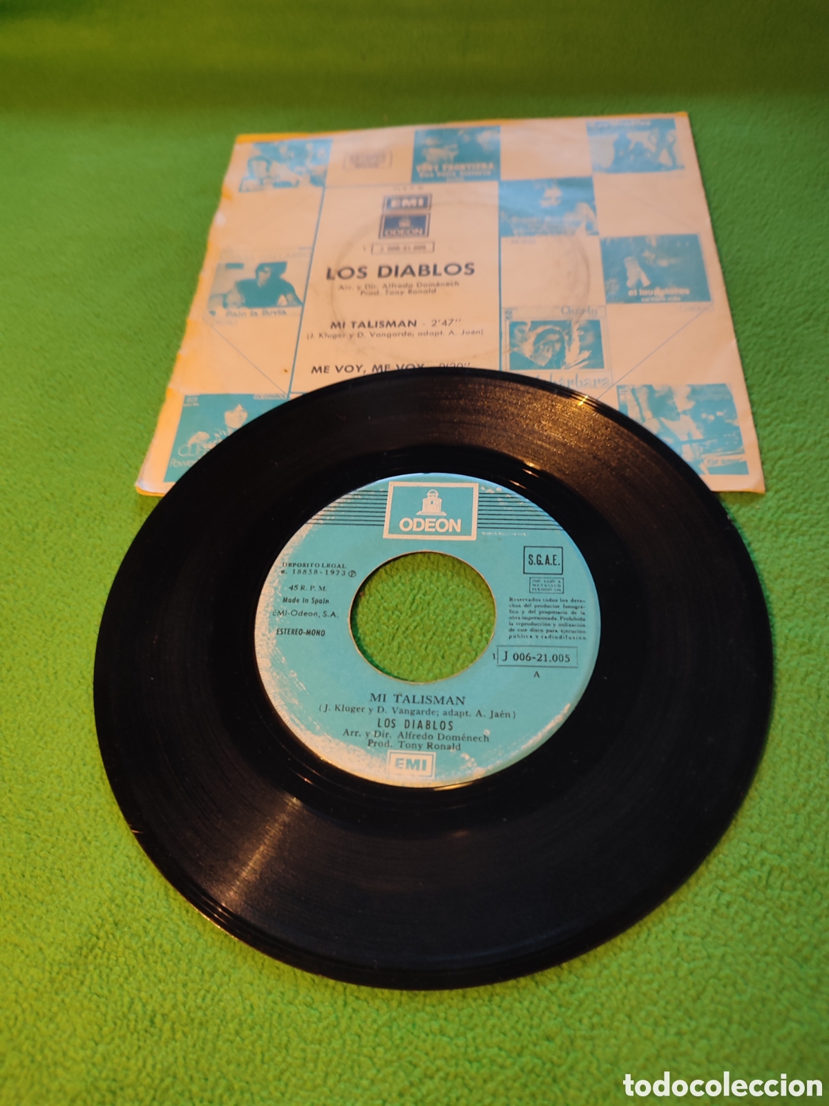 Discos de vinilo: Los Diablos - Mi talism&aacute;n - Foto 2