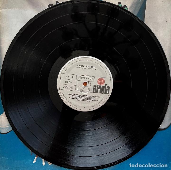 Discos de vinilo: GIORGIO MORODER, GIORGIO AND CHRIS. LP ORIGINAL ESPA&Ntilde;A 1978 - Foto 3