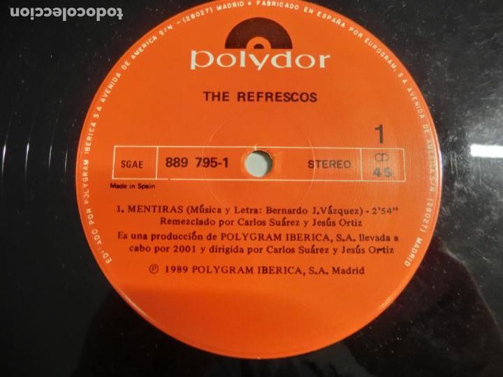 Discos de vinilo: THE REFRESCOS - MENTIRAS - Foto 3